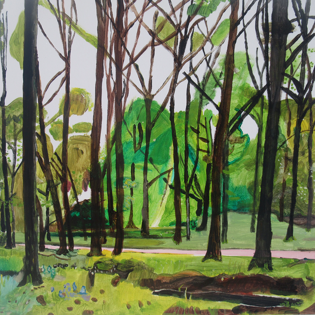 Schilderij met titel 'Beeckestijn bos'