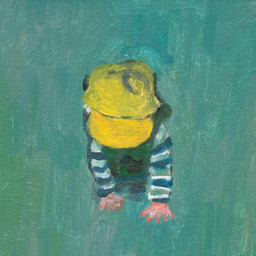 Schilderij met titel 'Kruipend kindje'