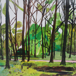 [Beeckestijn bos] Schilderij met titel 'Beeckestijn bos'